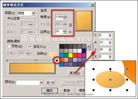 在CorelDRAW中使用漸變填充對(duì)象,PS教程,思緣教程網(wǎng)