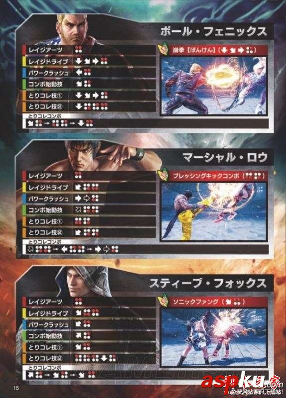 鐵拳7人物連招怎么用 鐵拳7全人物出招表一覽 鐵拳7,人物,連招,出招