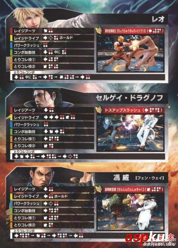 鐵拳7人物連招怎么用 鐵拳7全人物出招表一覽 鐵拳7,人物,連招,出招