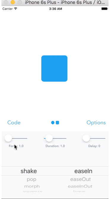 IOS框架,Spring,動畫效果