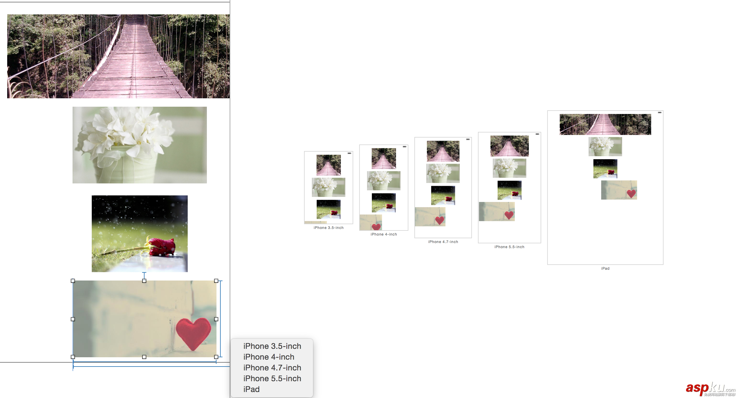 iOS開發之使用Storyboard預覽UI在不同屏幕上的運行效果