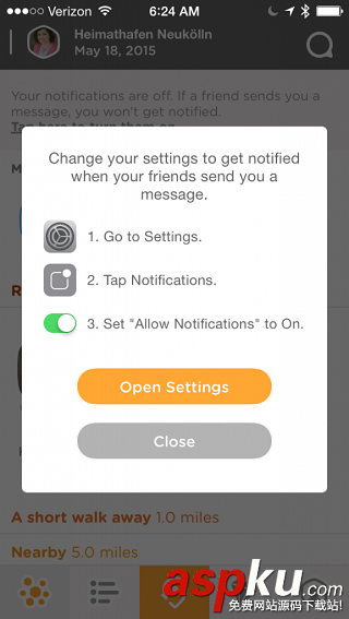 IOS提醒用戶重新授權打開定位功能