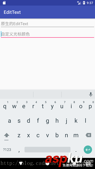 Android如何自定義EditText光標與下劃線顏色詳解 android,自定義光標,EditText,下劃線顏色,光標顏色