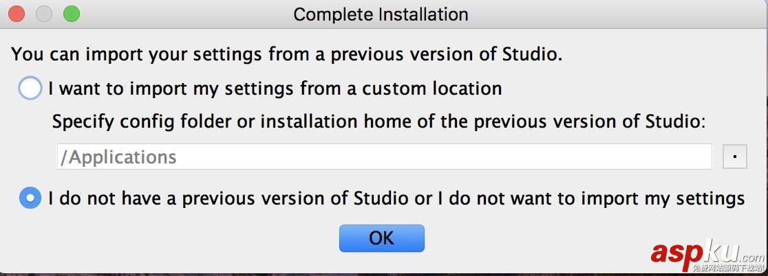 mac系統下載、安裝、使用AndroidStudio mac,AndroidStudio,Android,Studio,Studio安裝