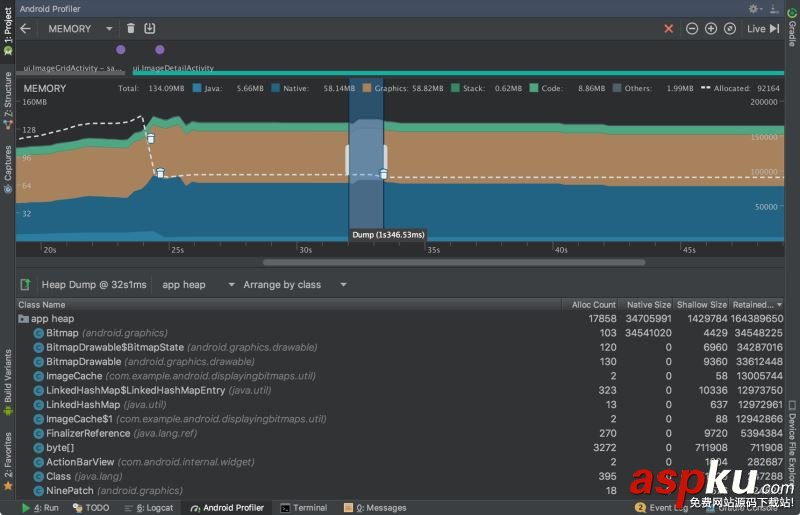 淺析AndroidStudio3.0最新 Android Profiler分析器(cpu memory network 分析器) android,studio3.0,profiler分析器,memory,network,cpu