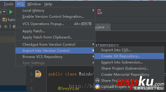 android,studio,新建項目,git,上傳,碼云