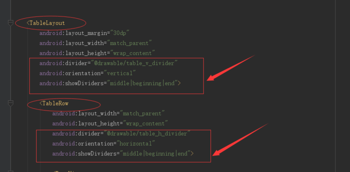 android,TableLayout,表單布局
