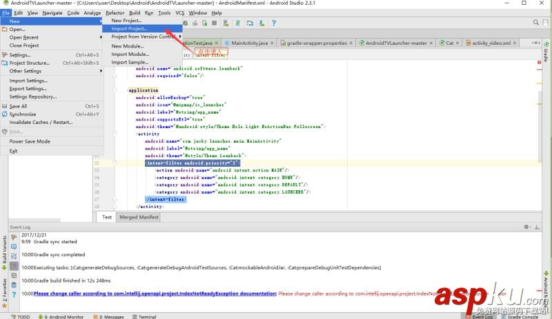 Android Studio 導(dǎo)入新工程項(xiàng)目圖解 android,studio,導(dǎo)入,項(xiàng)目