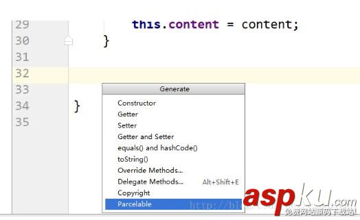 在Android Studio中Parcelable插件的簡單使用教程 AndroidStudio,Parcelable插件