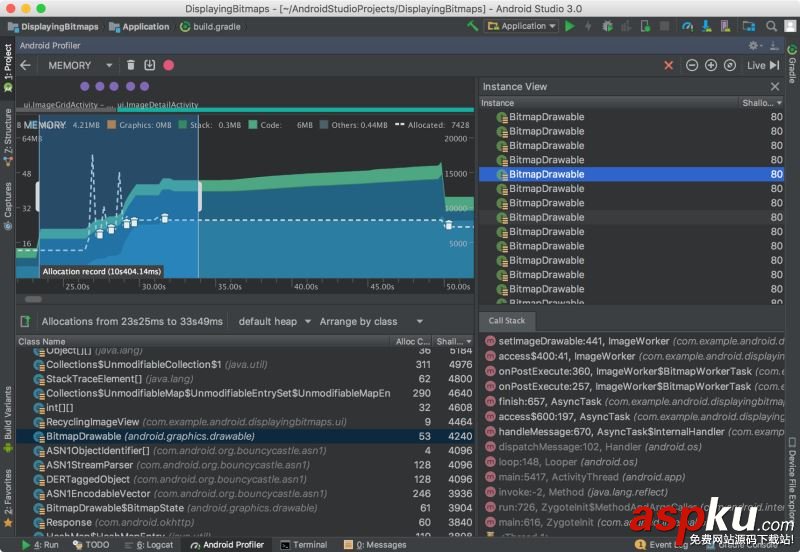 淺析AndroidStudio3.0最新 Android Profiler分析器(cpu memory network 分析器) android,studio3.0,profiler分析器,memory,network,cpu