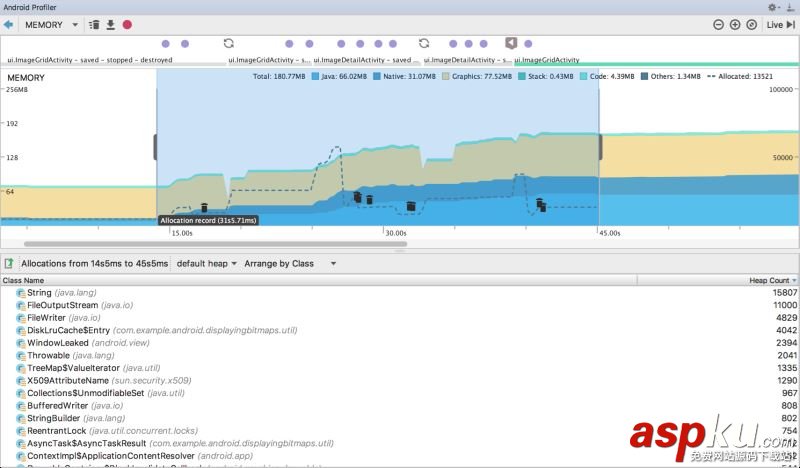 淺析AndroidStudio3.0最新 Android Profiler分析器(cpu memory network 分析器) android,studio3.0,profiler分析器,memory,network,cpu