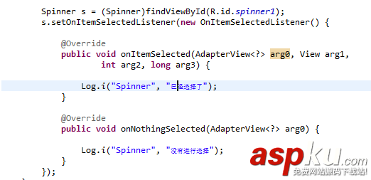 Android,列表選擇框,Spinner