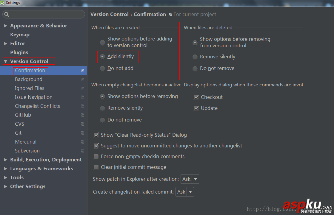 AndroidStudio不自動添加新創(chuàng)建的文件到VCS,AndroidStudio不自動添加新創(chuàng)建文件