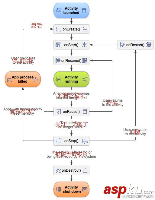 activity,生命周期