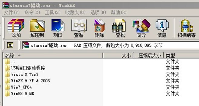 打開驅動壓縮包