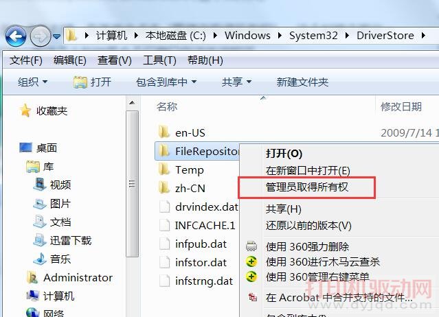 管理員取得所有權(quán)限
