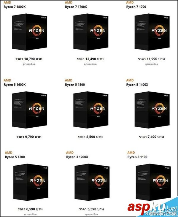 三個系列AMD Ryzen處理器價格曝光:旗艦性價比高 AMD,Ryzen,價格