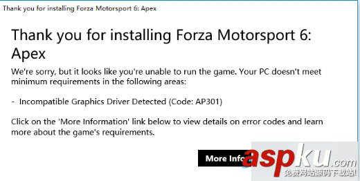 Win10系統玩極限競速6提示Thank you for installing解決方法 Win10,極限競速6