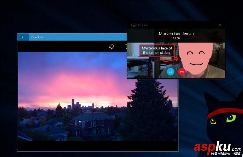 Win10,預覽版15048,Skype
