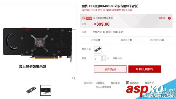 AMDRX480,金屬背板