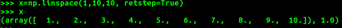 numpy,linspace函數