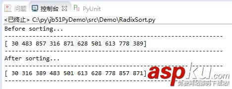 Python實現的基數排序算法原理與用法實例分析 Python,基數排序,算法