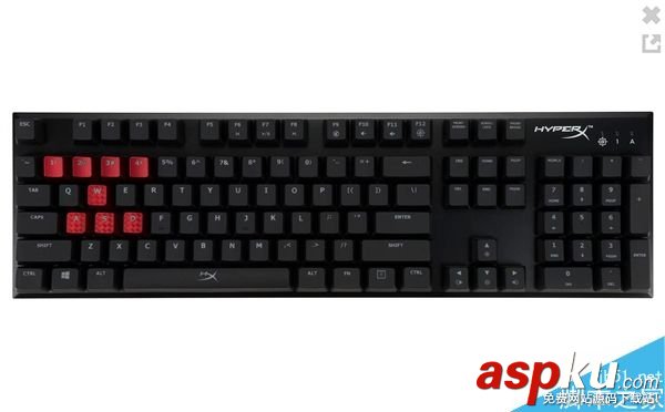 金士頓HyperX全新游戲機械鍵盤發布:采用櫻桃青軸 金士頓,機械鍵盤