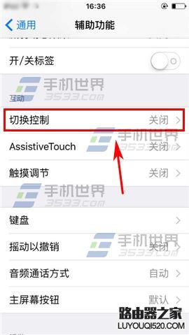 蘋果iPhone6sPlus如何設(shè)置切換控制
