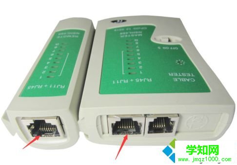 用測(cè)線儀檢測(cè)網(wǎng)線是否接通2