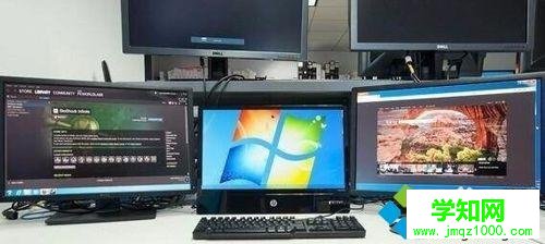 一臺電腦接兩個顯示器的設置教程