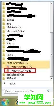 點(diǎn)擊windows XP Mode 點(diǎn)擊windows XP Mode