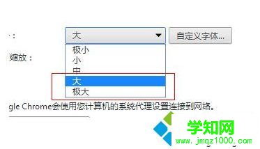 電腦中如何設置谷歌Chrome瀏覽器顯示的字體大小4