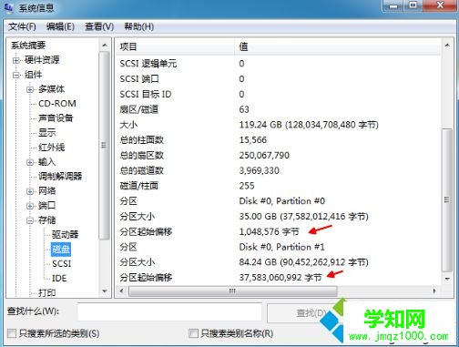 固態(tài)硬盤4k對齊檢測方法二 系統(tǒng)信息2