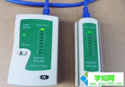 用測(cè)線儀檢測(cè)網(wǎng)線是否接通3