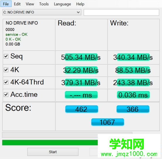 顯示為service-ok,無法識別SSD型號