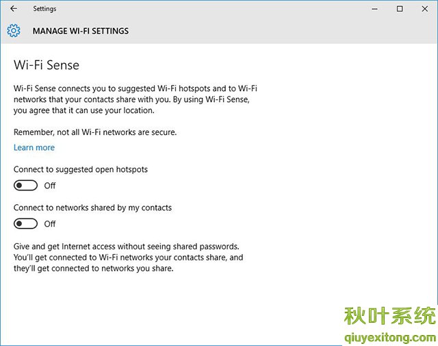 Windows10系統如何禁用Wi-Fi Sense，禁用Wi-Fi Sense的方法