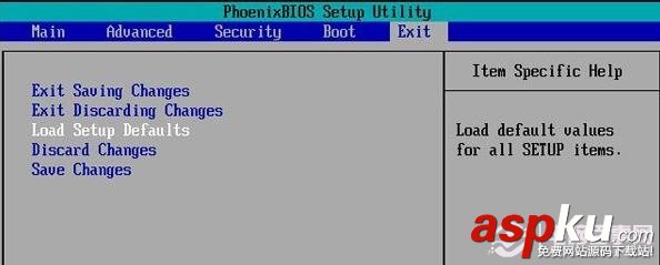 BIOS,恢復出廠設置