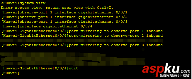 華為,交換機,端口