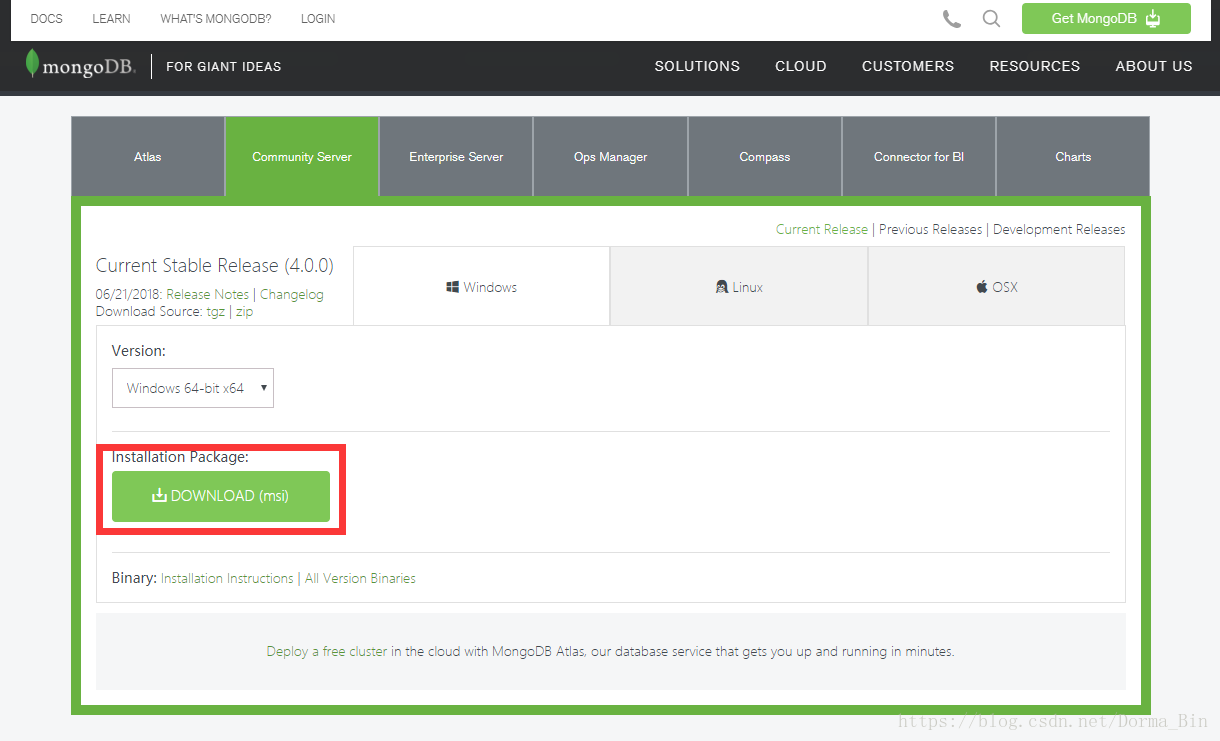 MongoDB,windows10,服務配置