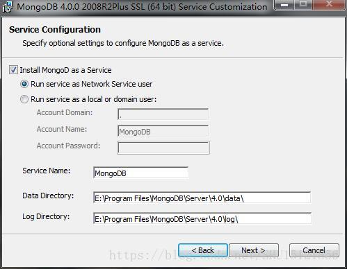 MongoDB,windows10,服務配置