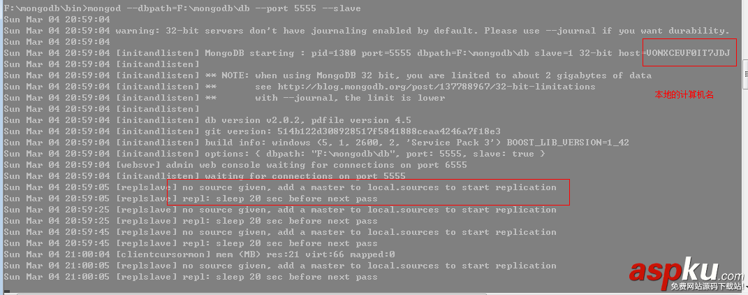 mongodb,主從復制