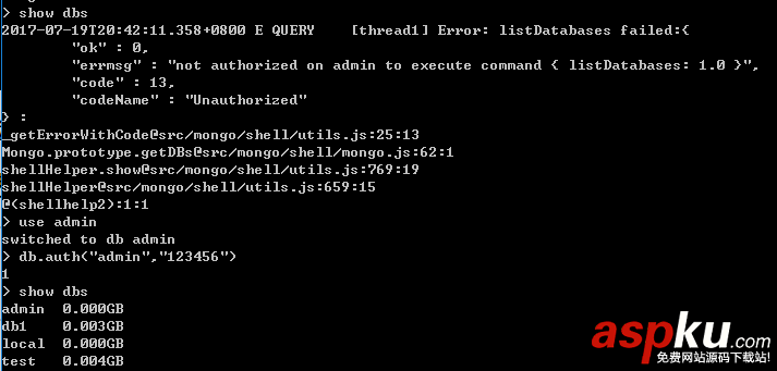 MongoDB安全及身份認(rèn)證(實(shí)例講解) 身份認(rèn)證,MongoDB