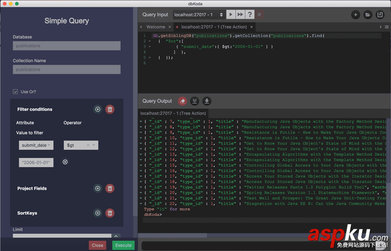 MongoDB數據庫開發工具,MongoDB數據庫應用開發工具,MongoDB,dbKoda