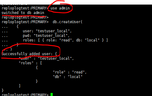 MongoDB,系統數據庫,local,創建用戶