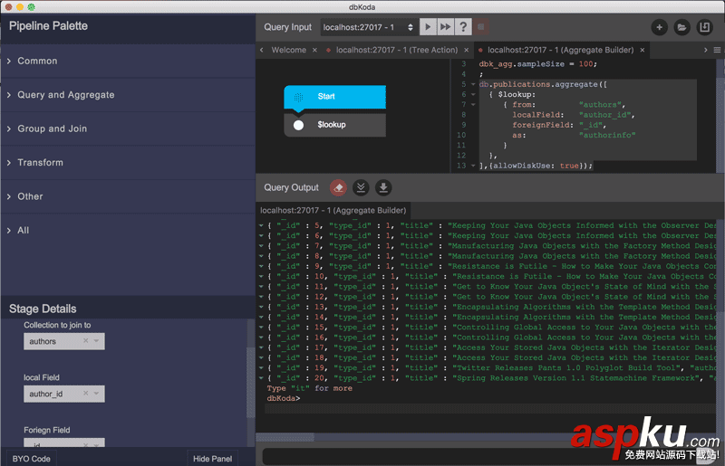 MongoDB數據庫開發工具,MongoDB數據庫應用開發工具,MongoDB,dbKoda