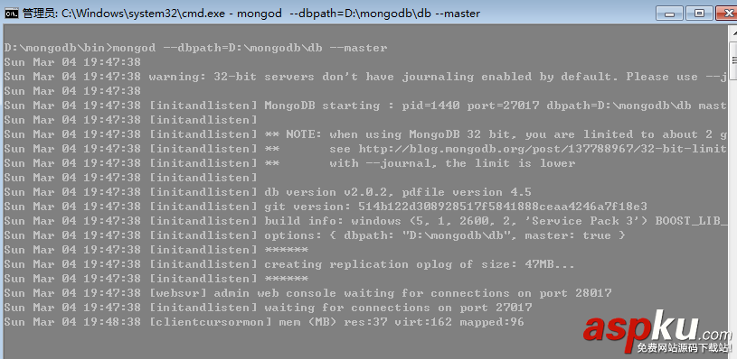 8天學會MongoDB——第五天 主從復制 MongoDB,主從復制
