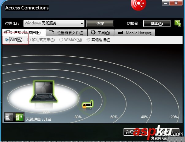有線網,Access,Connections,創建共享熱點,共享熱點
