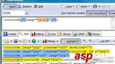 coolcode轉SyntaxHighlighter與Mysql正則表達式實現分析 coolcode轉SyntaxHighlighter與Mysql正則表達式實現分析
