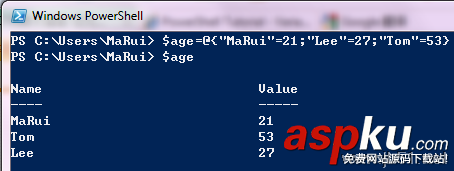 探索PowerShell (八) 數(shù)組、哈希表(附:復(fù)制粘貼技巧) 數(shù)組,哈希表,PowerShell