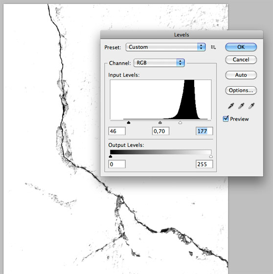 Photoshop制作美女面部的裂紋